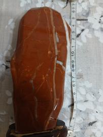 scultura onice arancione naturale lucidare a mano