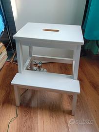 sgabello scaletta 36x50 bianco