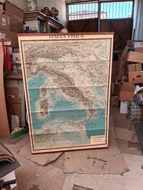 mappa carta geografica Italia Fisica a Piacenza
