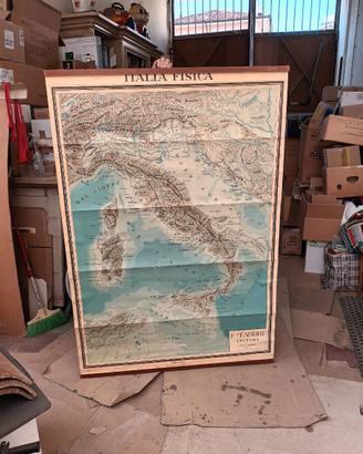mappa carta geografica Italia Fisica a Piacenza