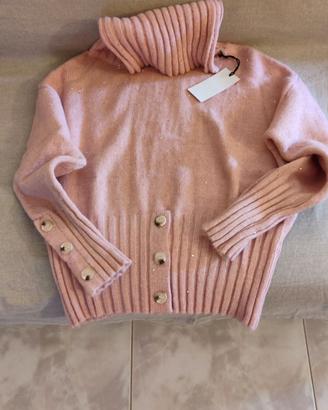 Maglioncino rosa glitter