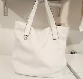 Borsa in pelle bianca