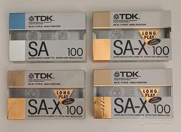 4 Audiocassette TDK SA-X 100 e SA 100 Sigillate