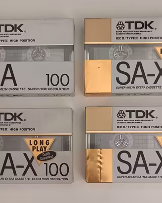 4 Audiocassette TDK SA-X 100 e SA 100 Sigillate