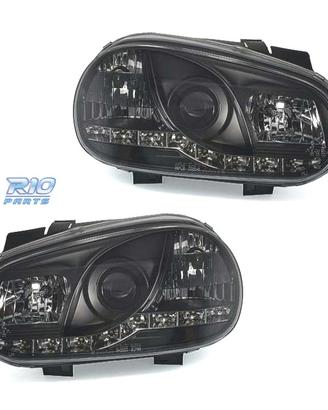 FARI VOLKSWAGEN VW GOLF 4 LUCE DIURNA A LED FONDO 