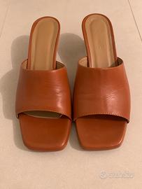 Sandalo pelle tg.37 color coccio Made in Italy