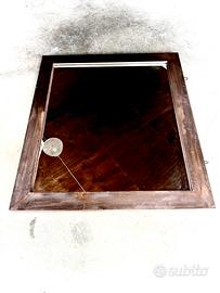 Specchio con cornice Corten ossidato