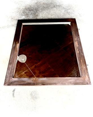 Specchio con cornice Corten ossidato