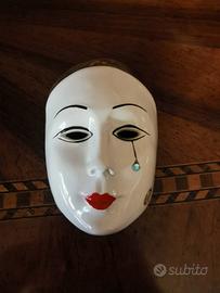 Maschera di Pierrot in porcellana
