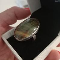 anello vintage pietra ovale naturale