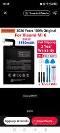 Batteria BM39 per xiaomi MI 6