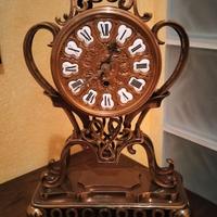 Orologio tavolo peltro dorato stile '800 francese