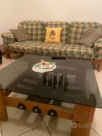 Divano scocca frassino e cuoio