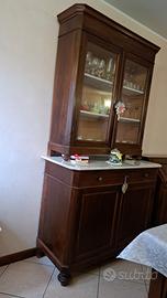  credenza vetrinetta antica 1800 marmo bianco