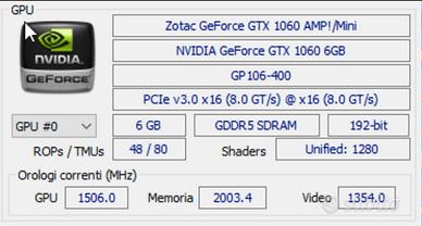 Zotac Rtx 1060 6Gb AMP Mini