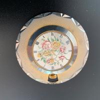 Orologio da tasca antico con dipinto floreale