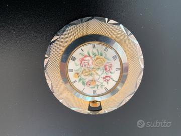 Orologio da tasca antico con dipinto floreale