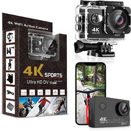 Action Camera 4K Ultra HD Wi-Fi Impermeabile