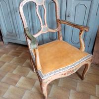 Antica poltrona veneziana laccata metà '700