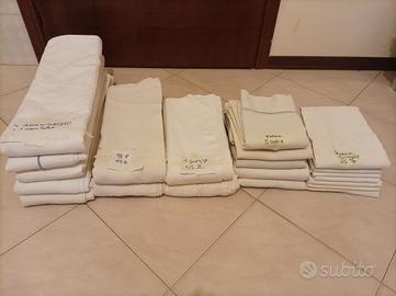 lenzuola e federe di cotone antico.