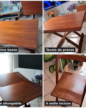 Tavolo Calligaris Mascotte trasformabile + 4 sedie