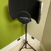 Paravento fonoassorbente per registrazioni