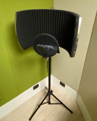Paravento fonoassorbente per registrazioni