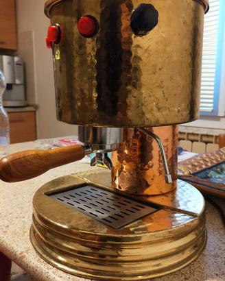 macchina caffè rame ottone