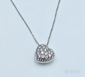 CATENINA CUORE ORO E DIAMANTI 1 ct