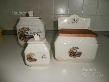Antico set porta sale zucchero pepe