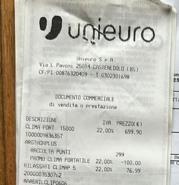 Climatizzatore portatile argo thor plus 15000 btu