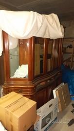 Armadietto vetrinetta vintage in legno 