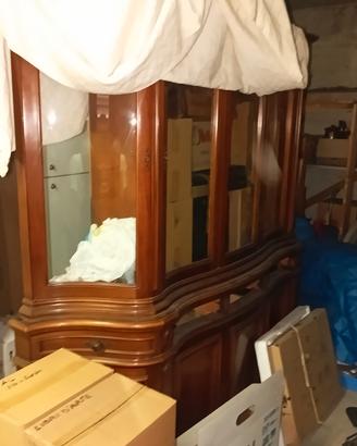 Armadietto vetrinetta vintage in legno 