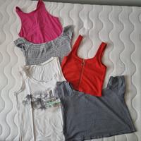 Set 6 top magliette e shorts fashion e casual
