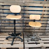 Sgabello vintage industriale.