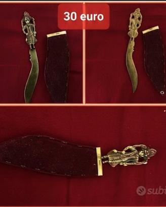 tagliacarte bronzo o ottone primi 900 dio  Vishnu