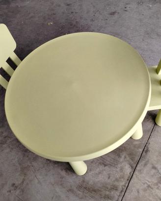 Set Tavolo e 2 Sedie IKEA MAMMUT per Bambini