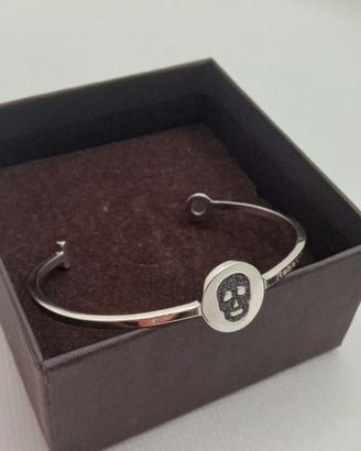 Braccialetto Rebecca rigido con teschio