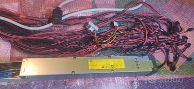 Alimentatore 13x GPU 2450w HP con cavi e pico psu