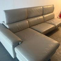 Divano Letto con penisola in pelle come nuovo