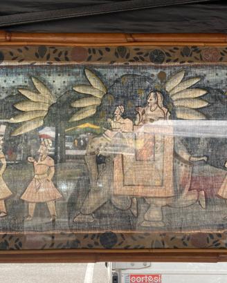 Quadro etnico, cornice in bambu  122x60cm