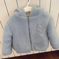 Giacca bambina Monnalisa  azzurra con cappuccio