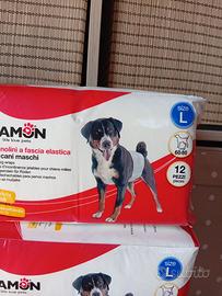6 confezioni pannolini a fascia per cane maschio