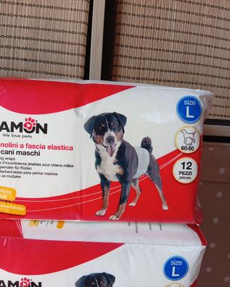 6 confezioni pannolini a fascia per cane maschio