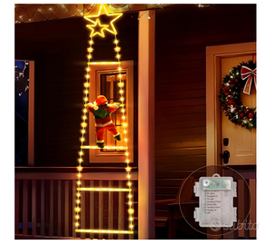 Luce di natale da esterno 1 metro , scala con stel