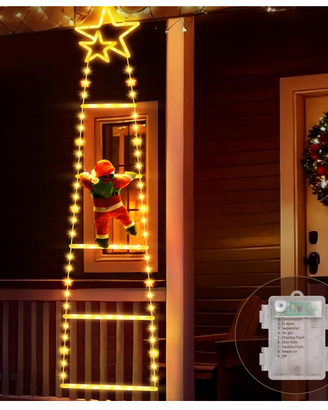 Luce di natale da esterno 1 metro , scala con stel