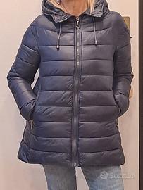 giaccone blu tg S ..veste una tg.42