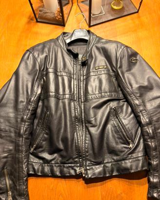 Giacca moto pelle CMJ con protezioni