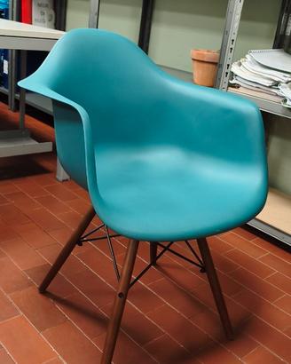 Coppia di Poltroncine  Stile Eames - Color Blu