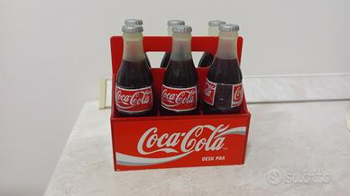 COCA COLA GADGET VINTAGE CASSETTA+6 BOTTIGLIE